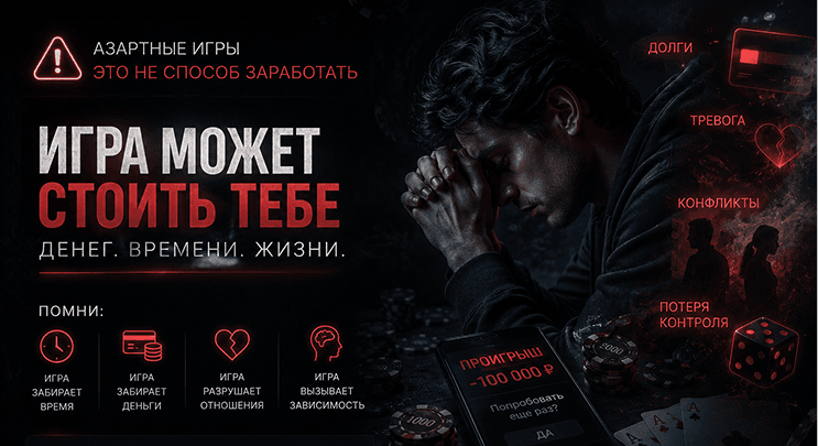 Предупреждение о рисках игровой зависимости